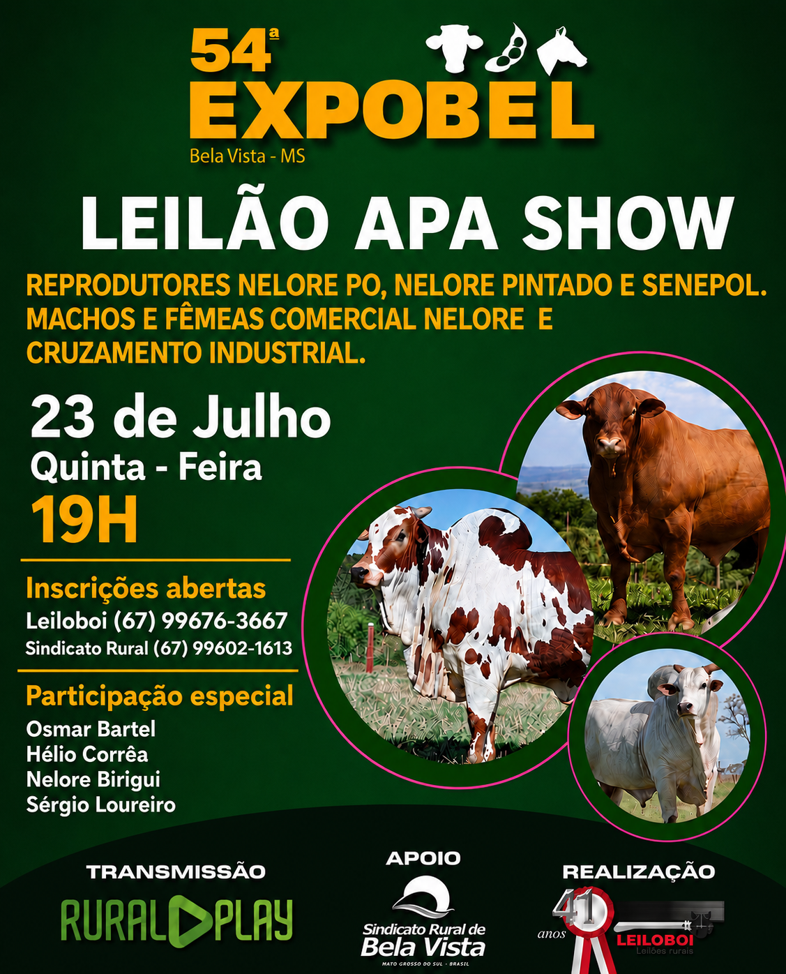 LEILÃO APA SHOW - EXPOBEL 2026